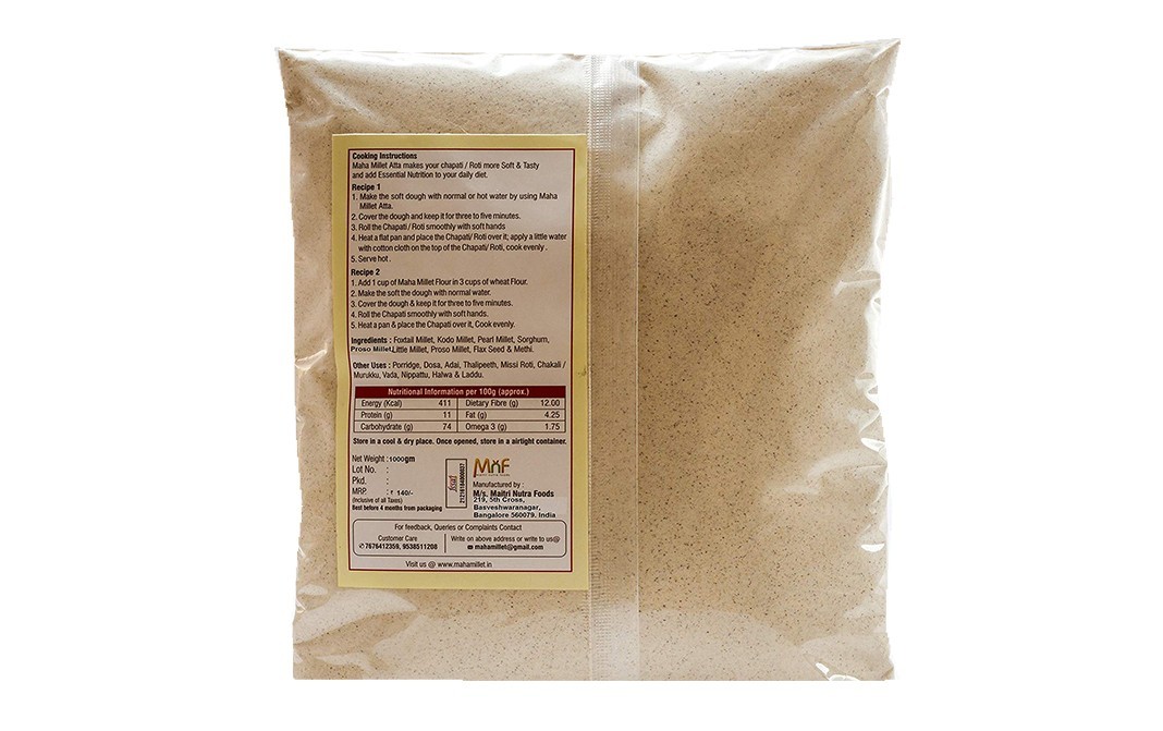 Maha Millet Multi Millet Flour Atta    Pack  1 kilogram
